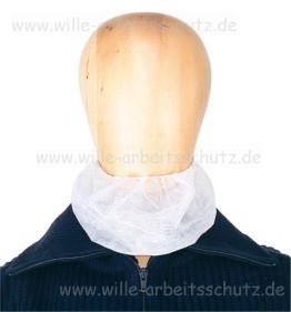 Einweg-Polypropylen-Bartschutz wei� mit Gummizug. Klicken f�r Gro�bild.