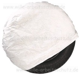 Tyvek-Einweg-Autoradschutz wei�, antistatisch, mit Gummizug. Klicken f�r Gro�bild