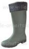 Winterberufsgummistiefel gr�n mit Winterfutter und Cordstulpe. Klicken f�r mehr Info zum Artikel