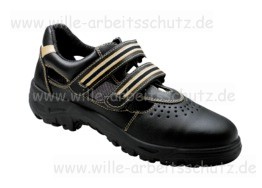 Sandale mit Stahlkappe und Klettverschlu�. Klicken f�r Gro�bild