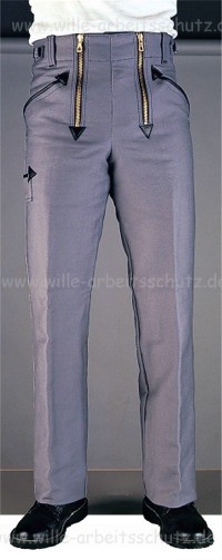 Maurer-Zunfthose grau aus Doppel-Pilot-Stoff, gerade Form. Klicken f�r Gro�bild