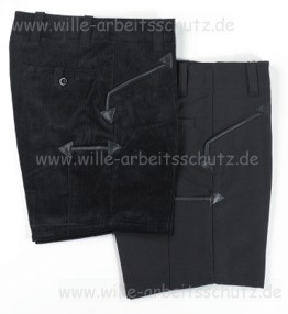 Sommer-Short-Zunfthose schwarz aus Genua-Cord (Art.NW-JO5061) oder aus Doppel-Pilot-Stoff (Art.NW-JO51252). Klicken f�r Gro�bild