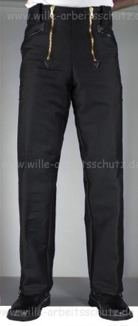 Zunfthose schwarz aus Doppel-Pilot-Stoff, gerade Form. Klicken f�r Gro�bild